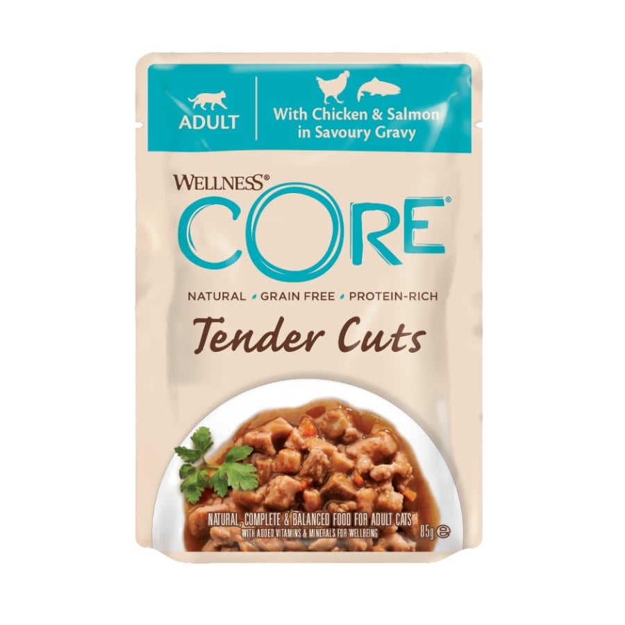 /48-sobres-x-85-g-wellness-core-tender-cuts-pollo-y-salmon-sobre-en-salsa-para-gatos-pack-ahorro