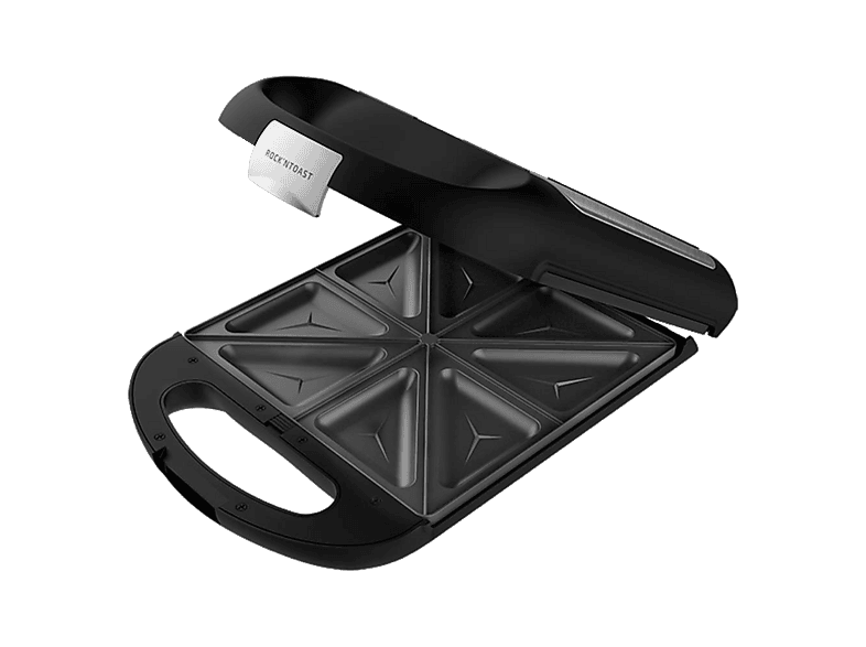 Sandwichera - Cecotec Rock´Ntoast Family 3In1, 1500 W, Placas desmontables, Negro
