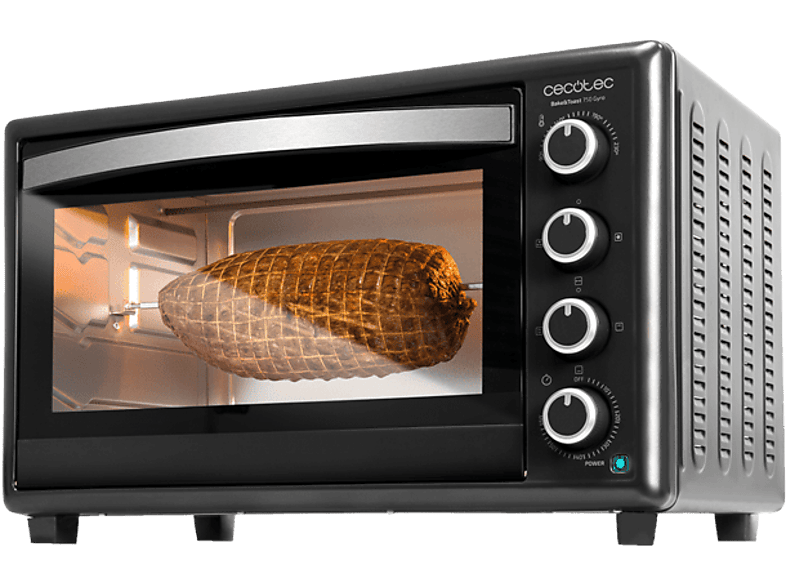 Minihorno eléctrico - Cecotec Bake&Toast 4600 Black Gyro, De convección, 2000 W, 46 l, 230°C, 12 modos, Rustidor giratorio, Temporizador,