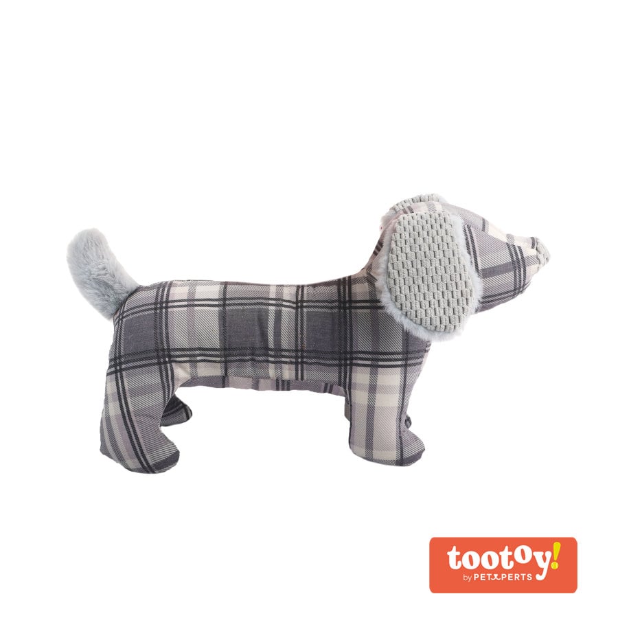 /tootoy-tartan-dog-cuddler-grey-peluche-para-perros-salchicha