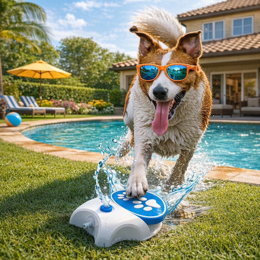 Summer Vibes Pedal de agua interactivo para perros