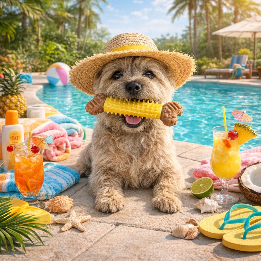 Summer Vibes Mordedor Hueso Juguete para perros