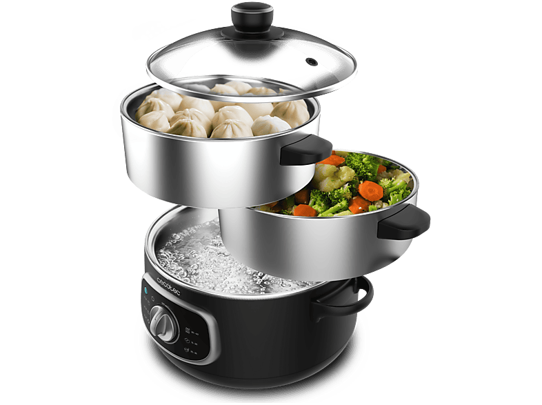 /vaporera--cecotec-vapovita-steelpot-1300-w-3-recipientes-de-acero-inoxidable-capacidad-10-l-temporizador-60-min-apagado-automatico-negro