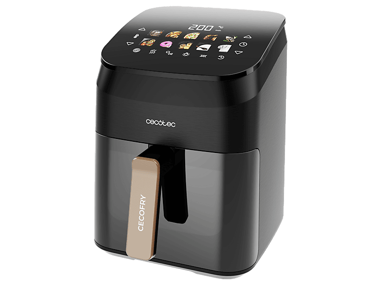 Freidora de aire - cecotec Cecofry&Grill Smokin' 4500, 1900 W, Capacidad 4.5l, Negro