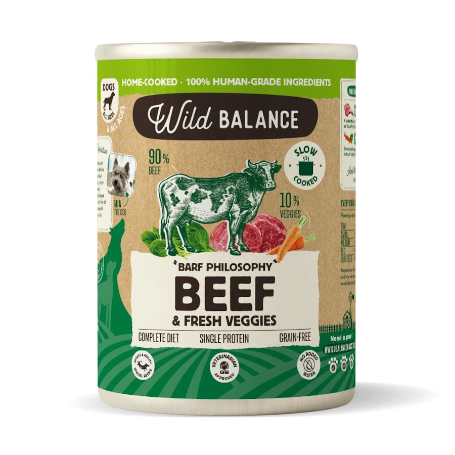 400 g Wild Balance BARF Ternera y Vegetales lata para perros