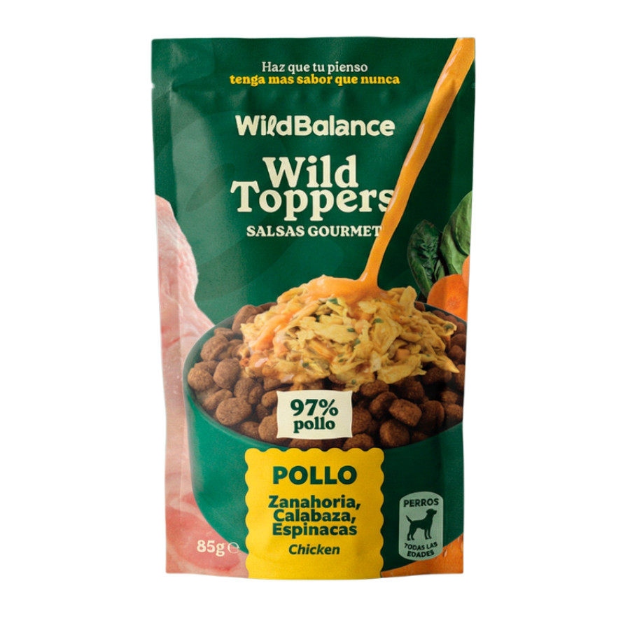 85 g Wild Balance Toppers Pollo salsa para perros