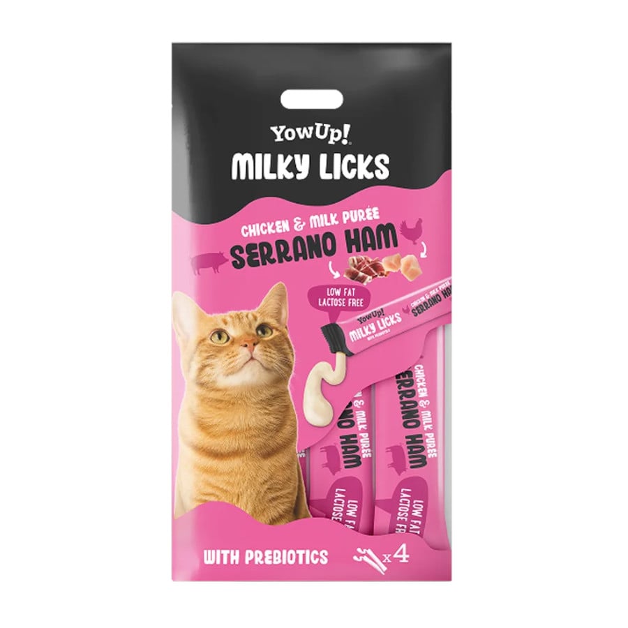 60 g YowUp! Milky Licks Jamón serrano para gato
