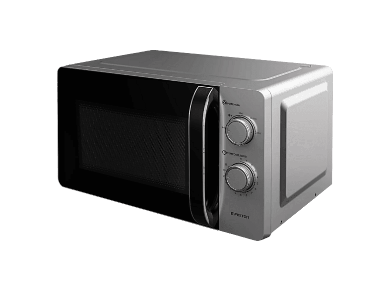 Microondas - Infiniton MW-HS2070, 1150 W, 5 Niveles de Potencia, 20 l, Función Descongelación, Plata