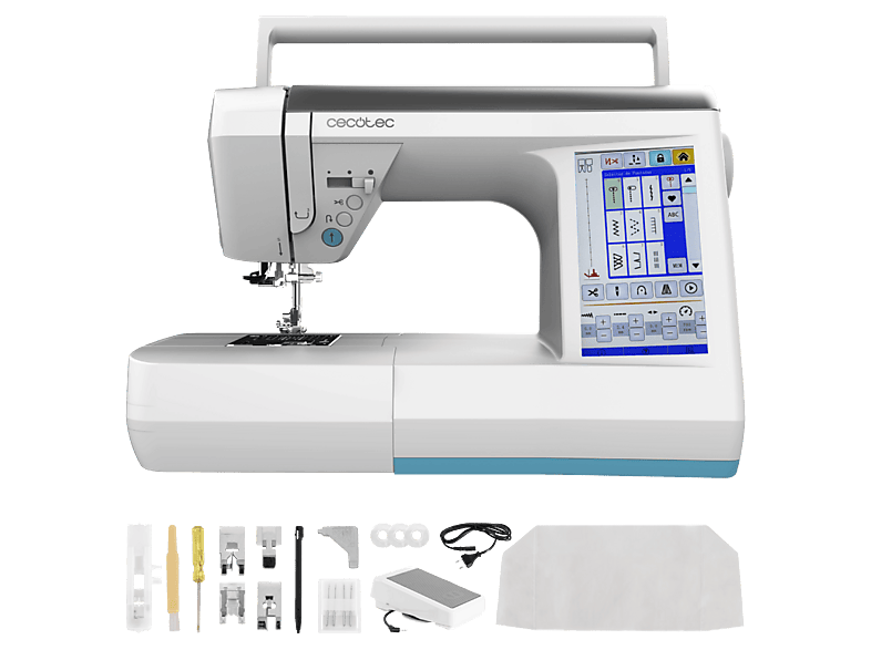 Máquina de coser - Cecotec BelleCouture 36000 Control, Pantalla táctil 7