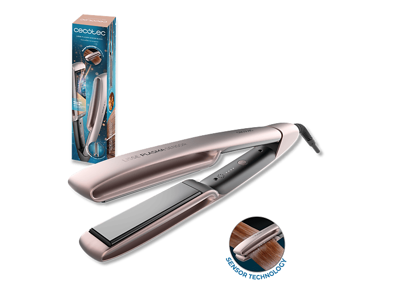 /plancha-de-pelo--cecotec-lisse-plasma-sensor-black-inteligente-plasma-nanosilk-placas-flotantes-160-220c-auto-apagado-champagne-rose