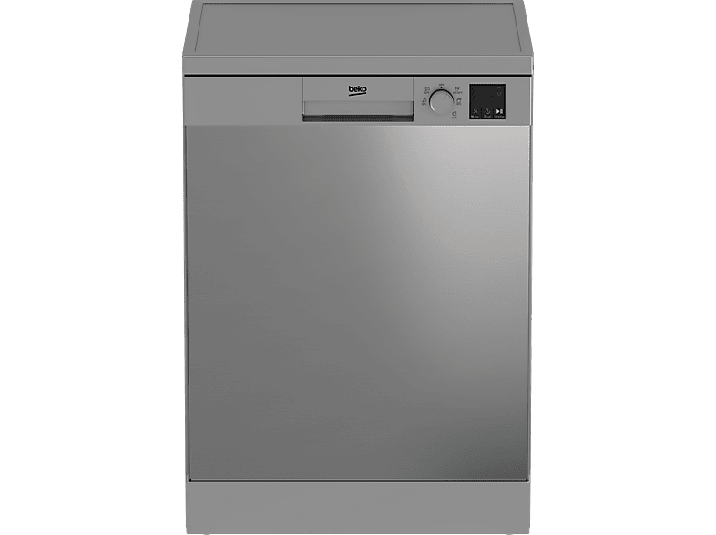 Lavavajillas - Beko DVN05320X, 13 servicios, 5 programas, 60 cm, Media carga, Clean&Shine™, Inox