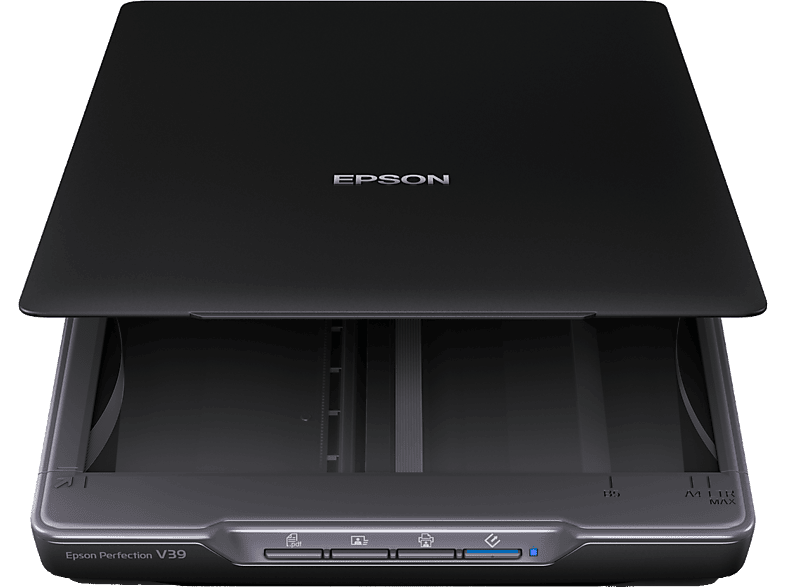 Escáner portátil - Epson V39II, 4800 x DPI, 216 297 mm, Sensor CIS, Negro