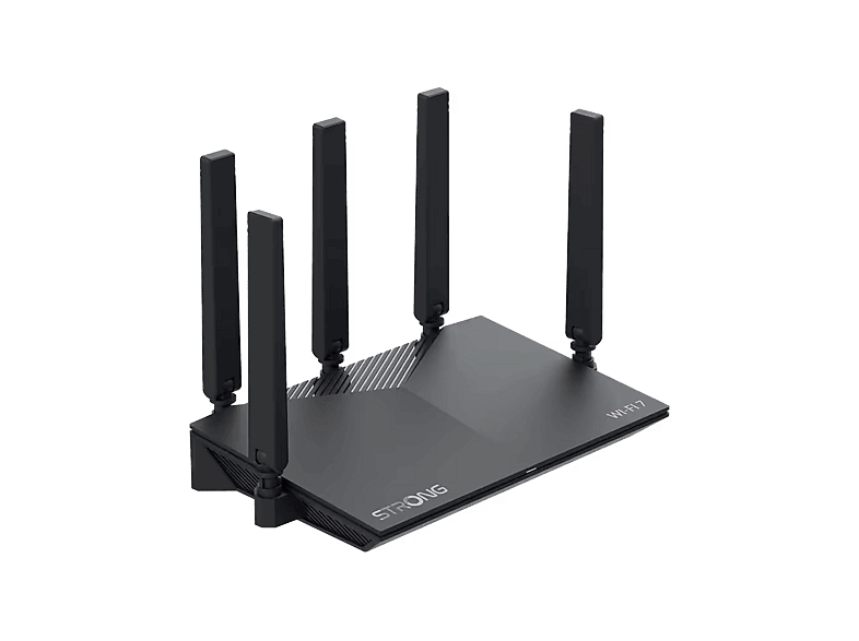 Router - Strong ROUTERBE3600, 3600 Mbit/s, 5x Antenas, WiFi 7 Mesh Compatible, Negro
