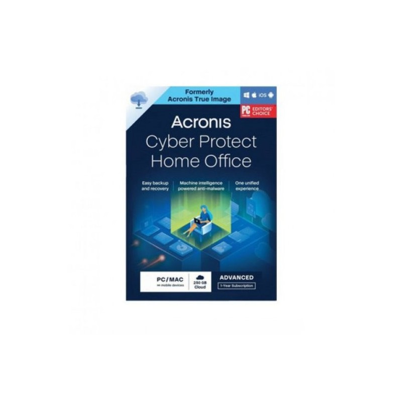 Acronis Cyber Protect Home Office Advanced para PC/MAC + 250 GB almacenamiento en la nube 1 año