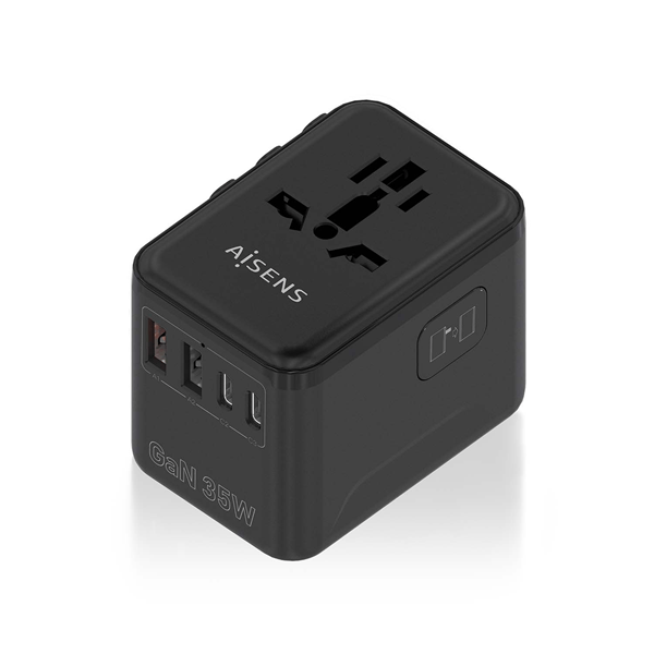 /aisens-adaptador-enchufe-universal-para-viaje-eu-usa-uk-au-con-cargador-usb-gan-2xusb-a-a1-qc3-0-3xusb-c-c1-pd3-0-35w-negro