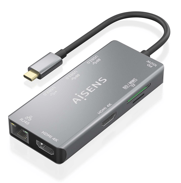 /aisens-usb-c-dock-9-en-1-usb-c-a-2xhdmi-1xrj45-2xusb-a-usb3-0-1xusb-a-usb2-0-1xusb-c-pd-1xsd-1xmicro-sd-gris-15cm