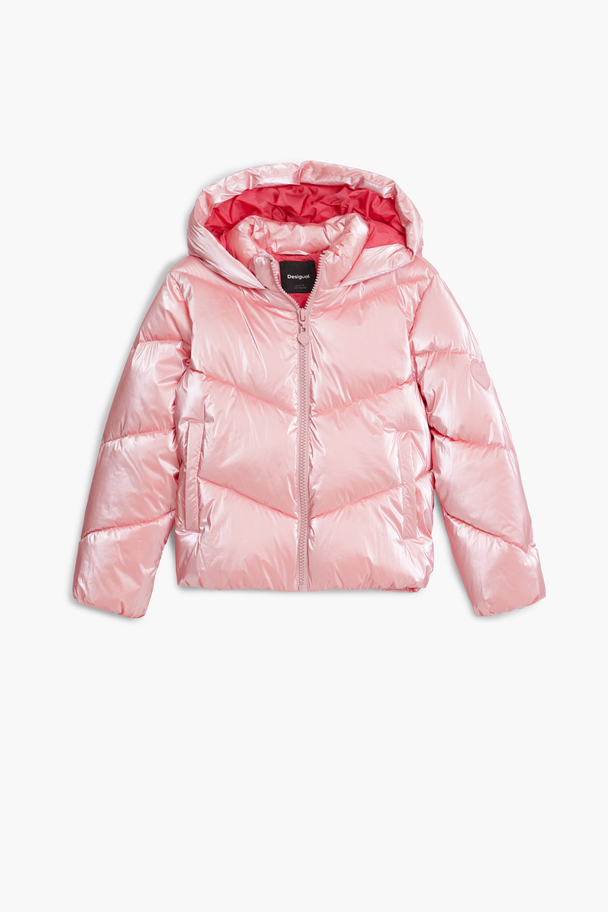 /desigual-abrigo-acolchado-metalizado-capucha-rojo-9/10