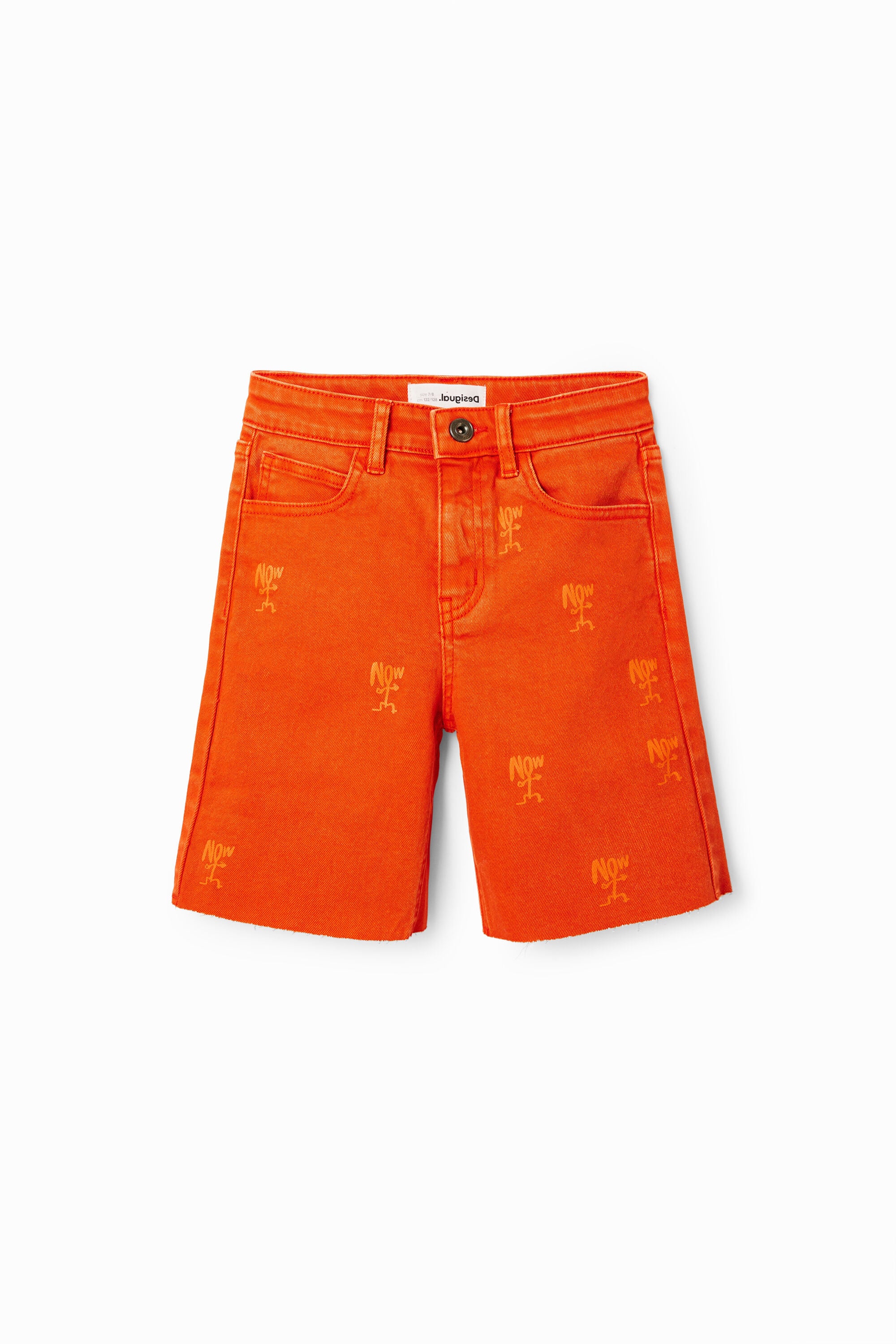 Desigual, Bermudas vaqueras Now, Algodon, Naranja, 13/14