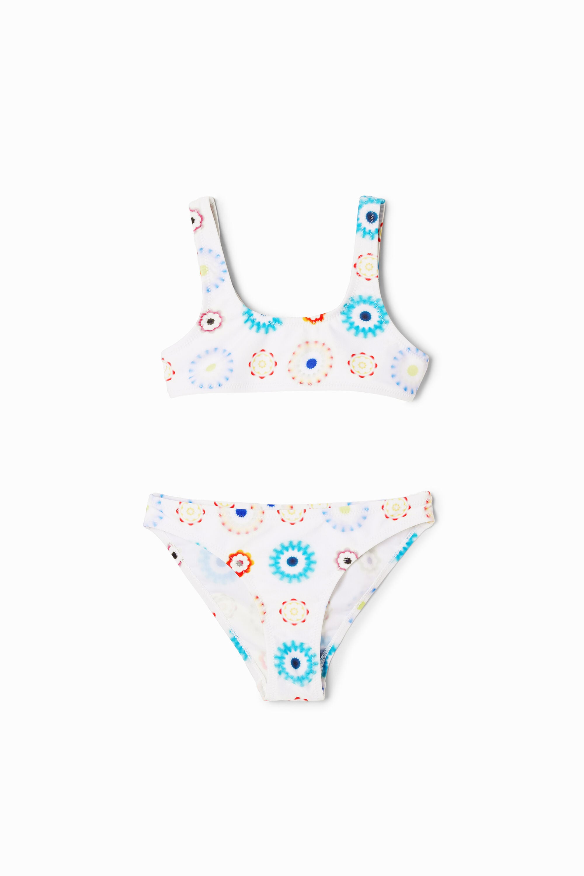 Desigual, Bikini tirantes geometría, Blanco, M