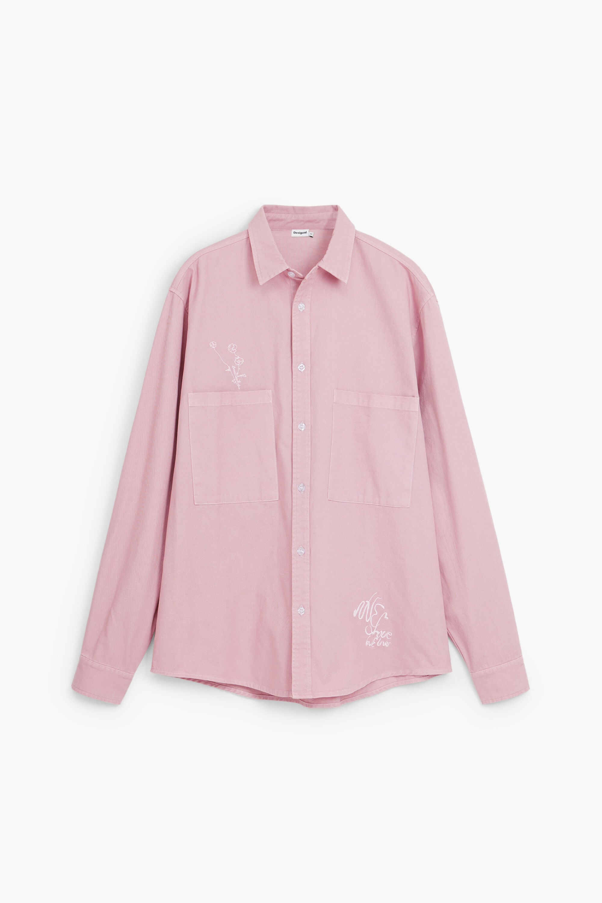 Desigual, Camisa bordados, Algodon, Rojo, S