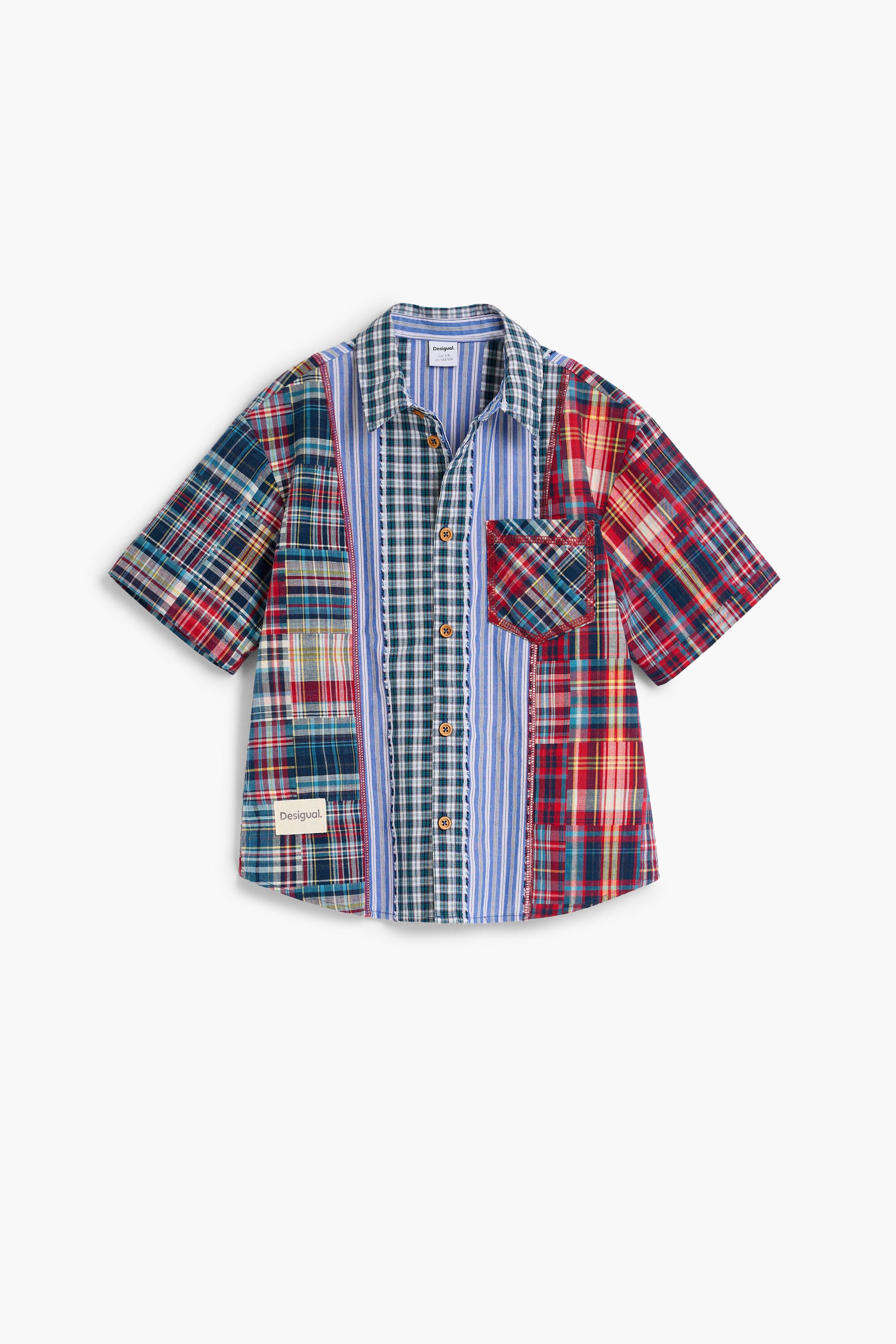 /desigual-camisa-cuadros-patchwork-ninos-algodon-azul-7/8