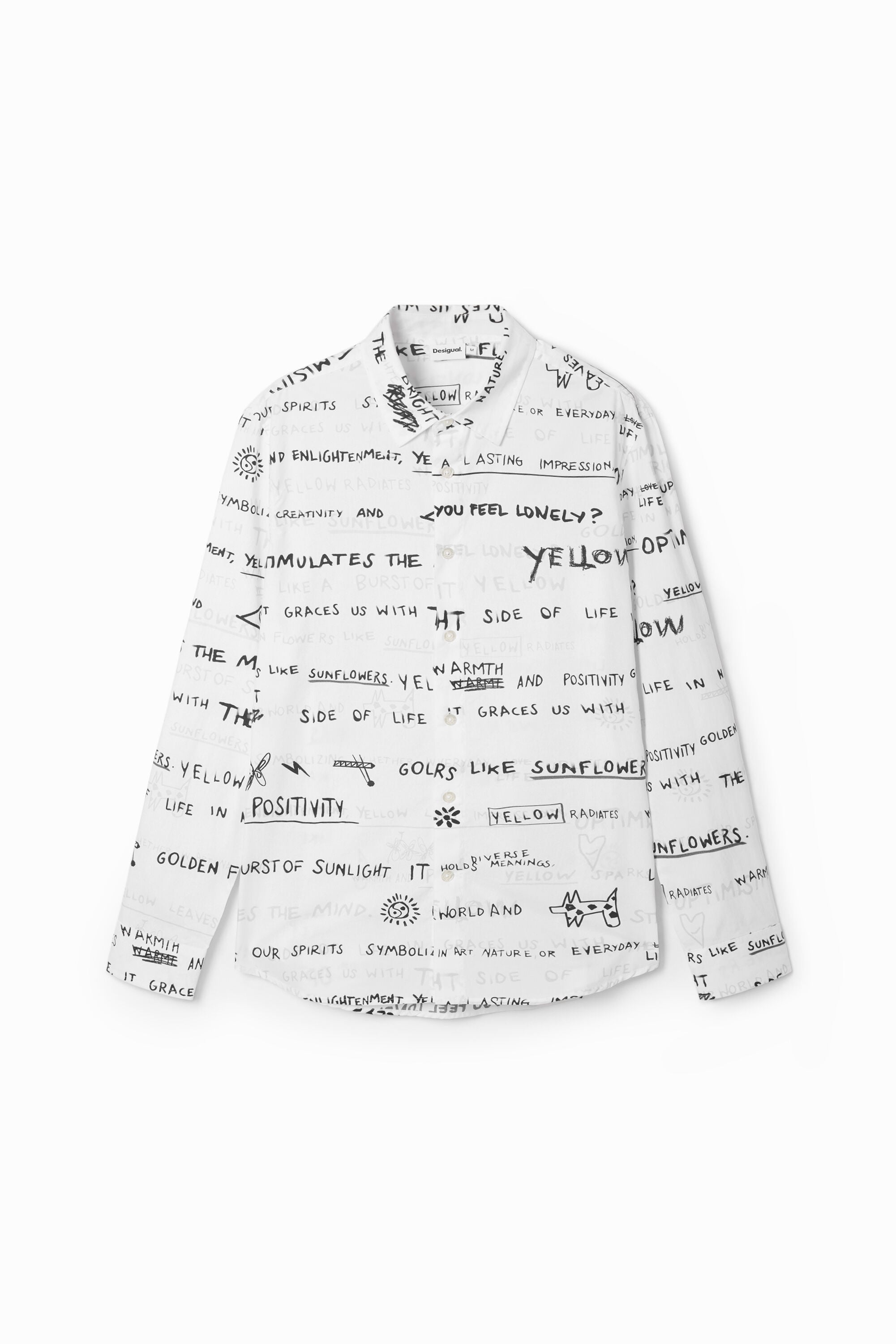 /desigual-camisa-de-manga-larga-lettering-algodon-blanco-xl
