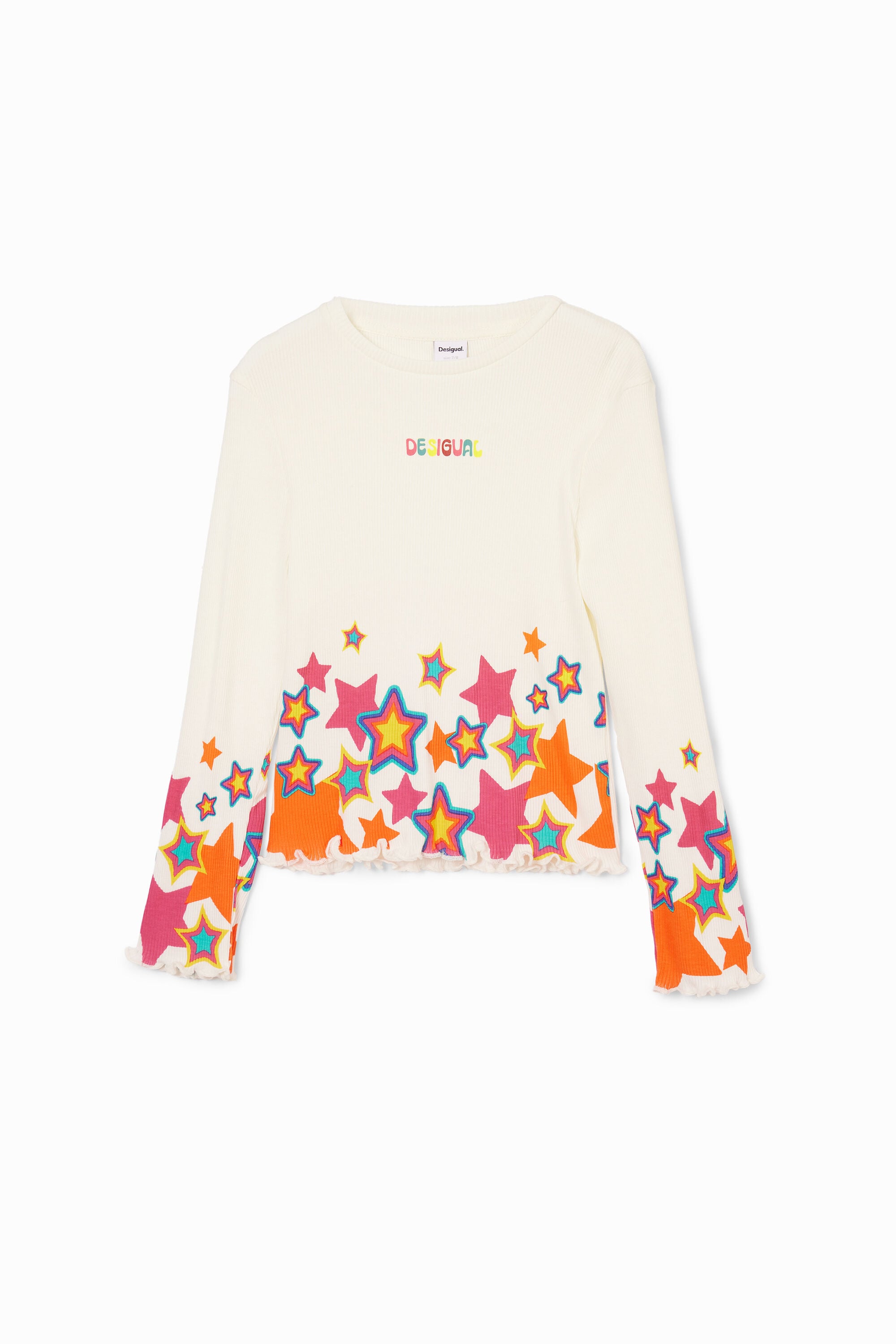 /desigual-camiseta-estrellas-colores-algodon-blanco-5/6
