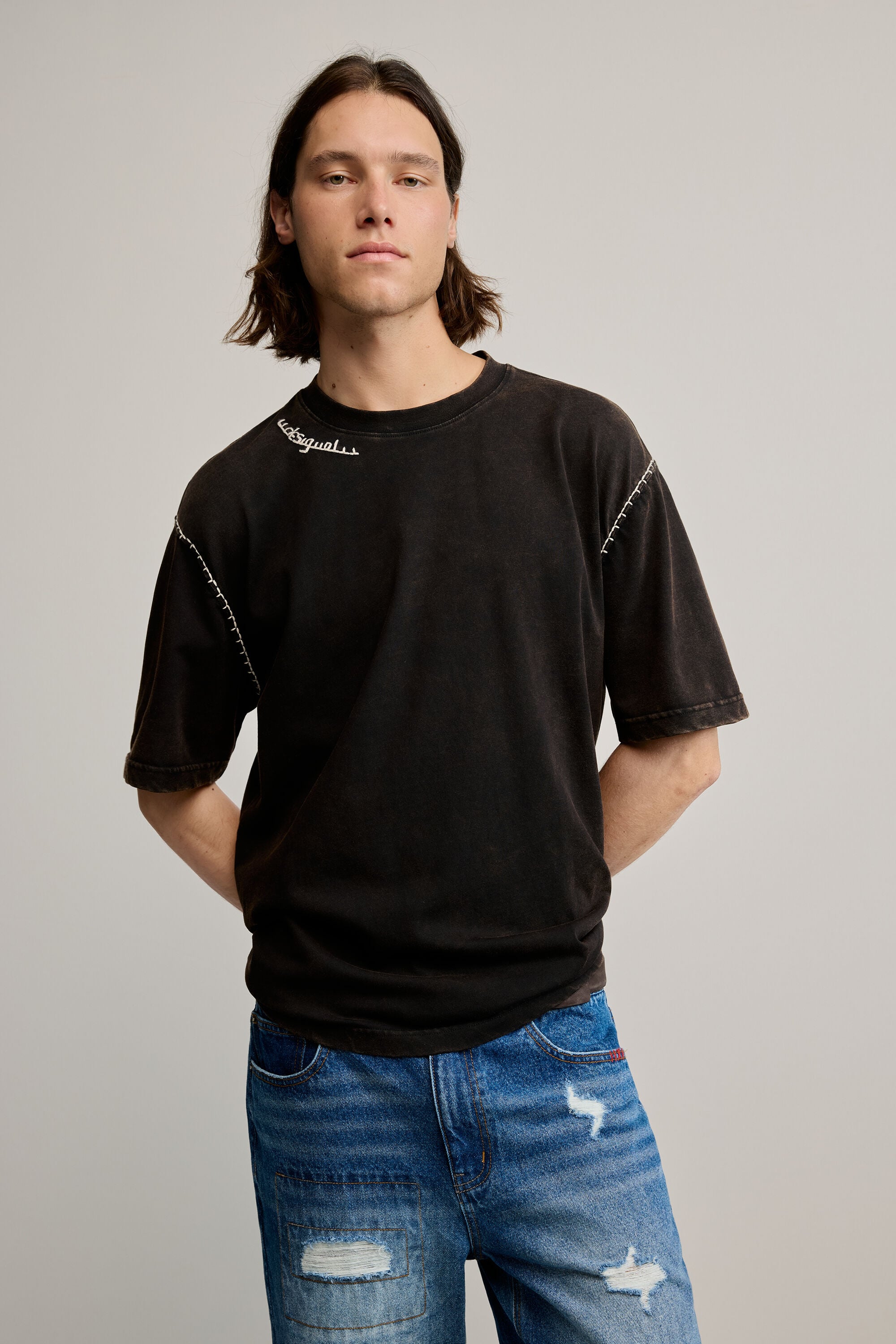 /desigual-camiseta-lisa-detalle-hombre-algodon-negro-s