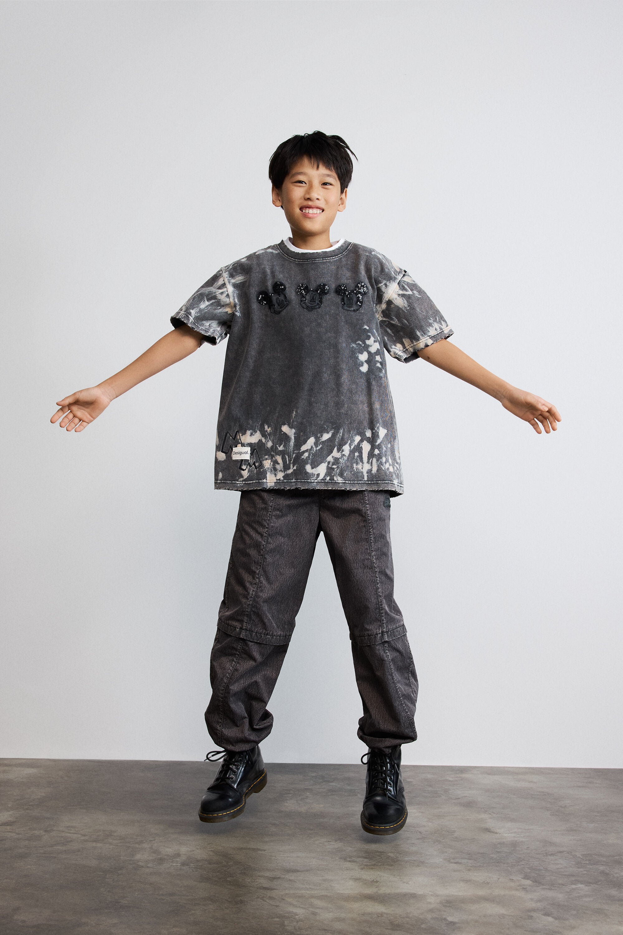 /desigual-camiseta-tie-dye-mickey-ninos-algodon-negro-13/14