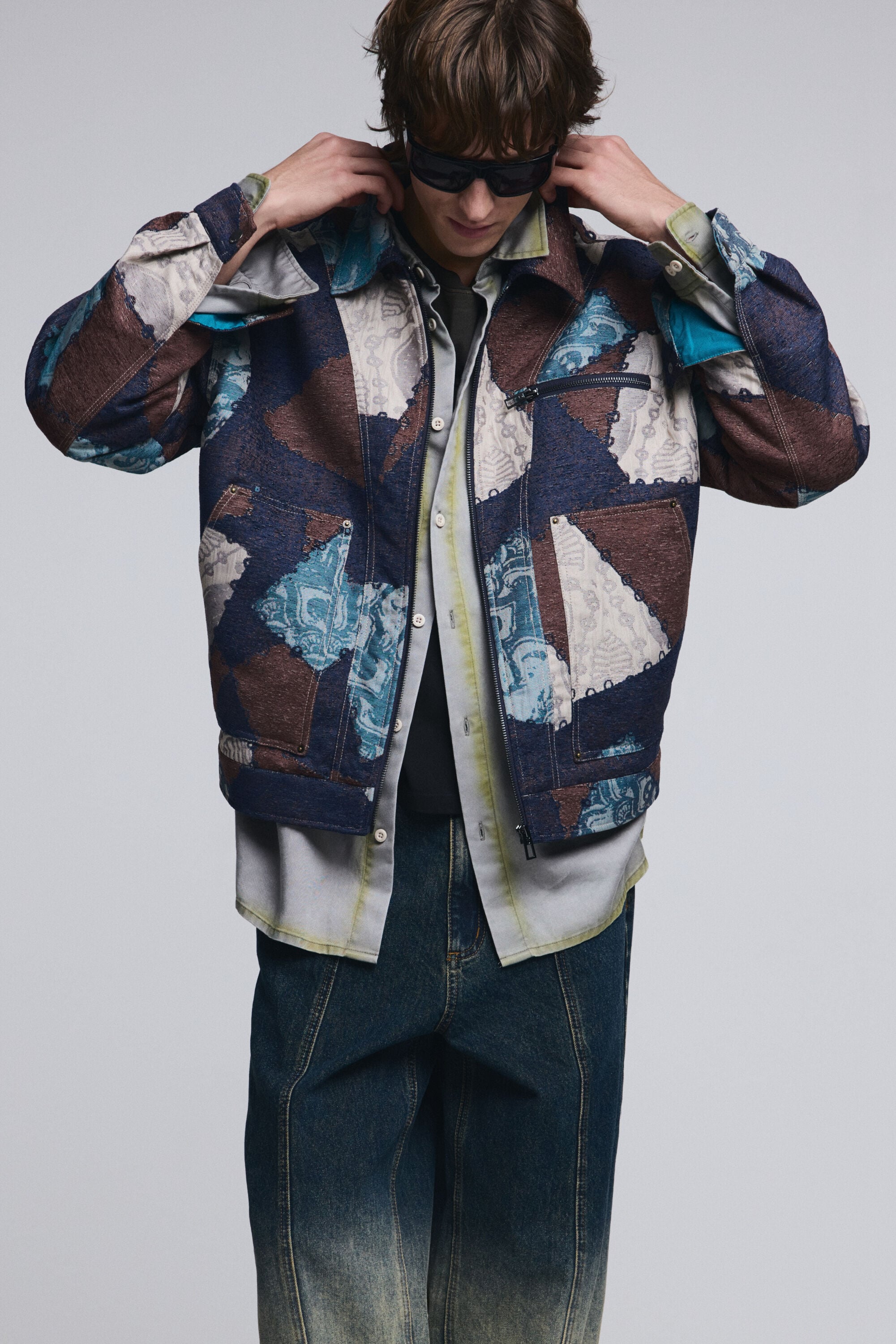 Desigual, Chaqueta mosaico, Hombre, Poliester, S