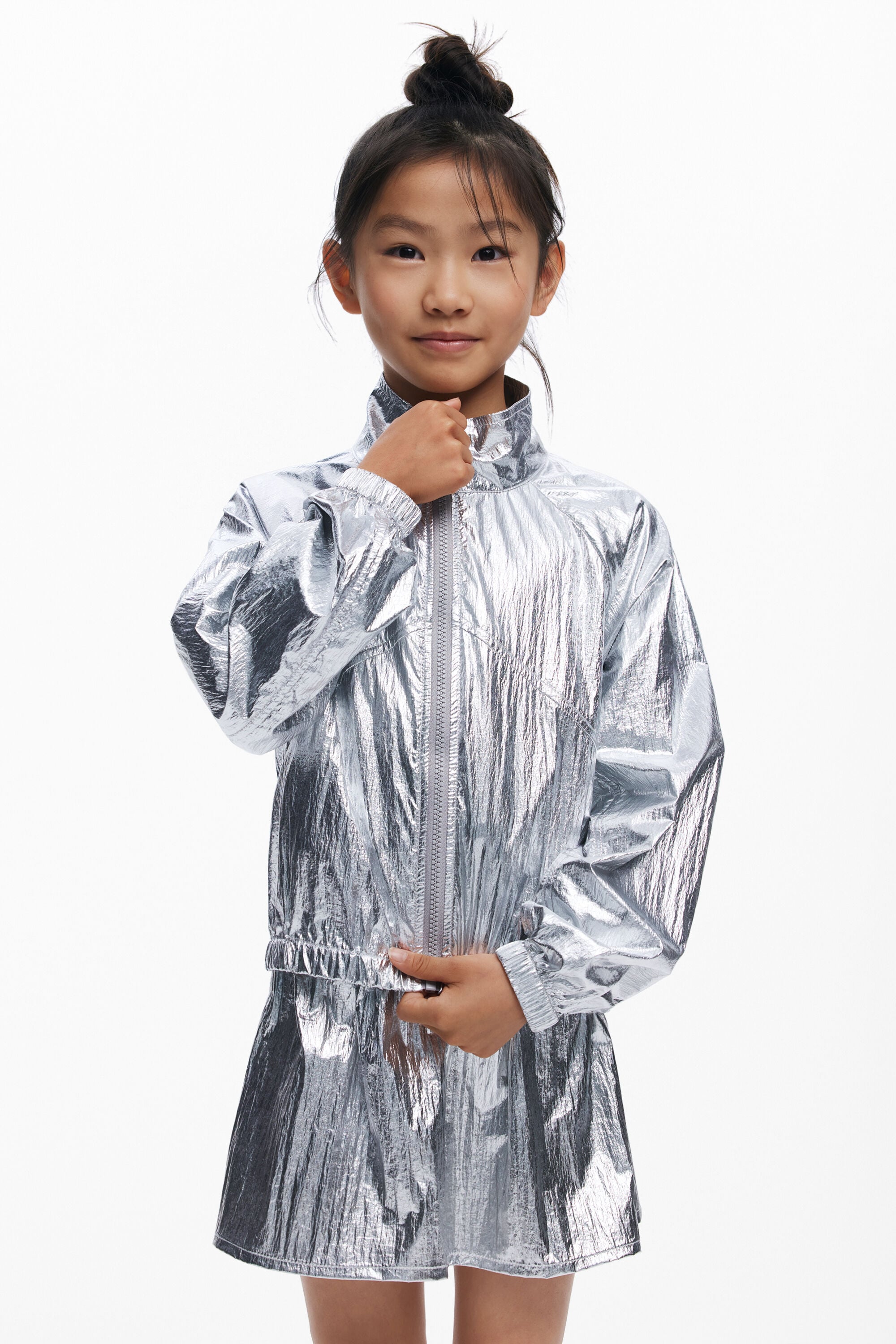 Desigual, Chaqueta plata reversible, NiñOs, Poliamida, Negro, 5/6
