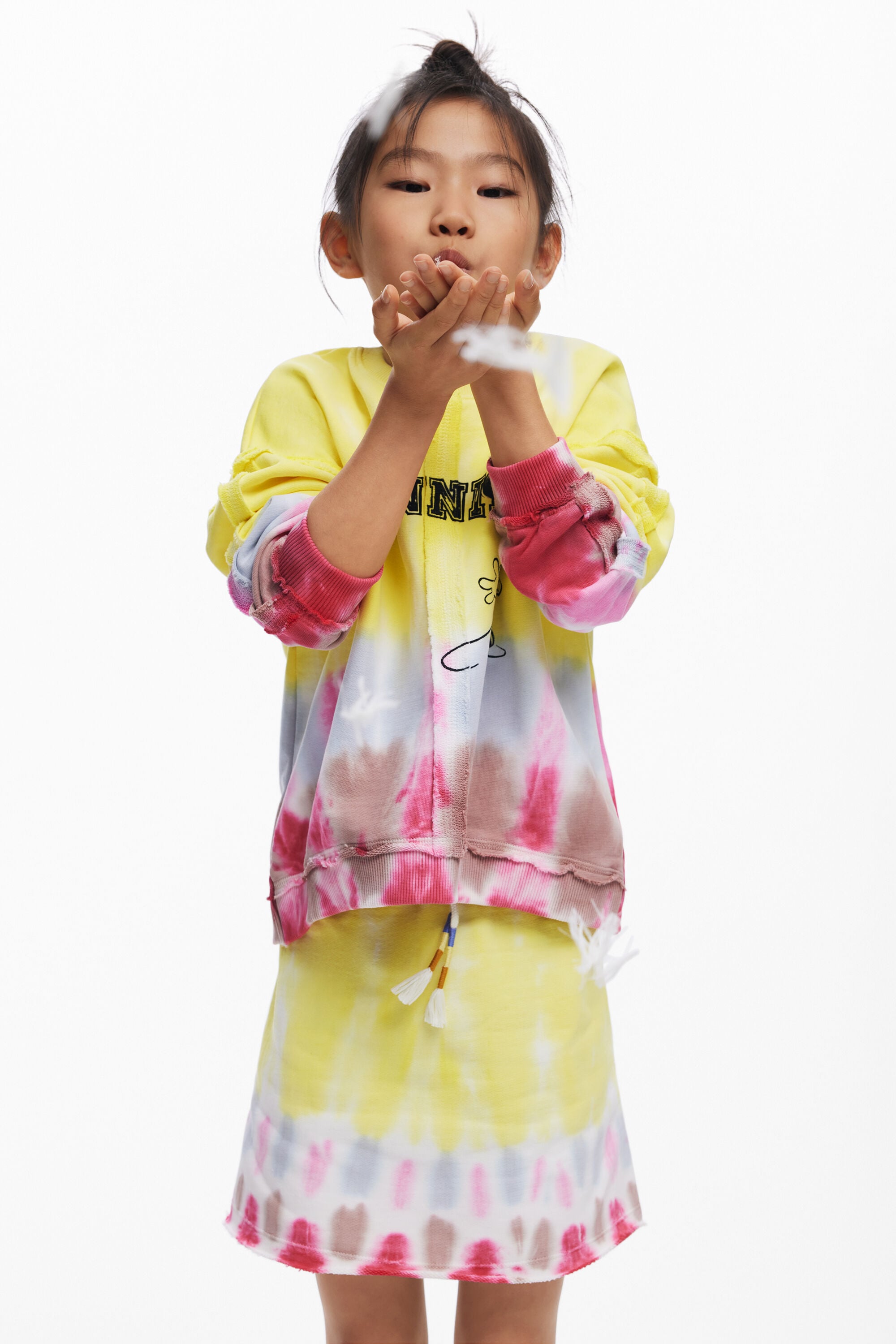 Desigual, Falda corta tye-die, NiñOs, Algodon, 3/4