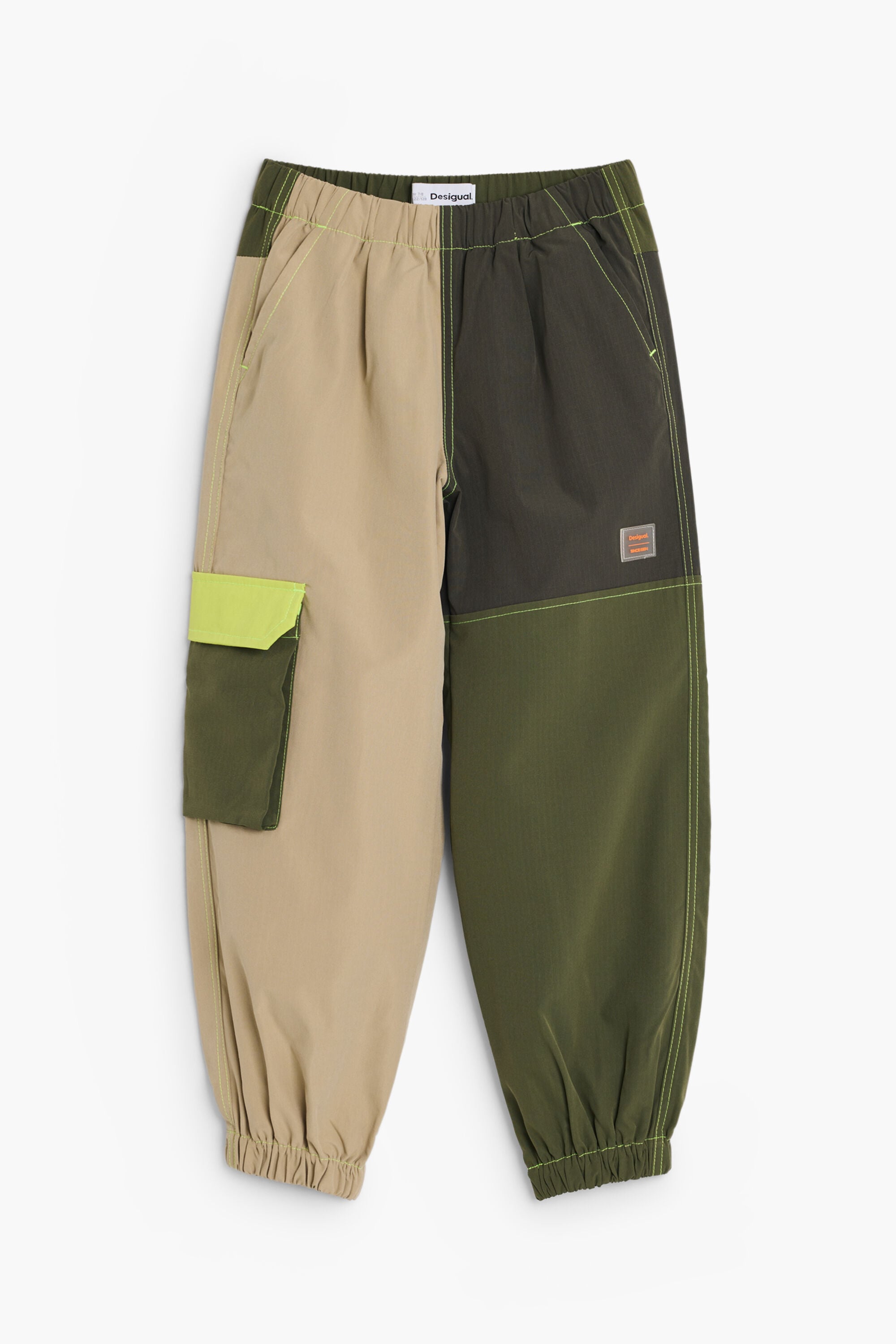 /desigual-pantalon-cargo-nino-ninos-poliester-verde-3/4