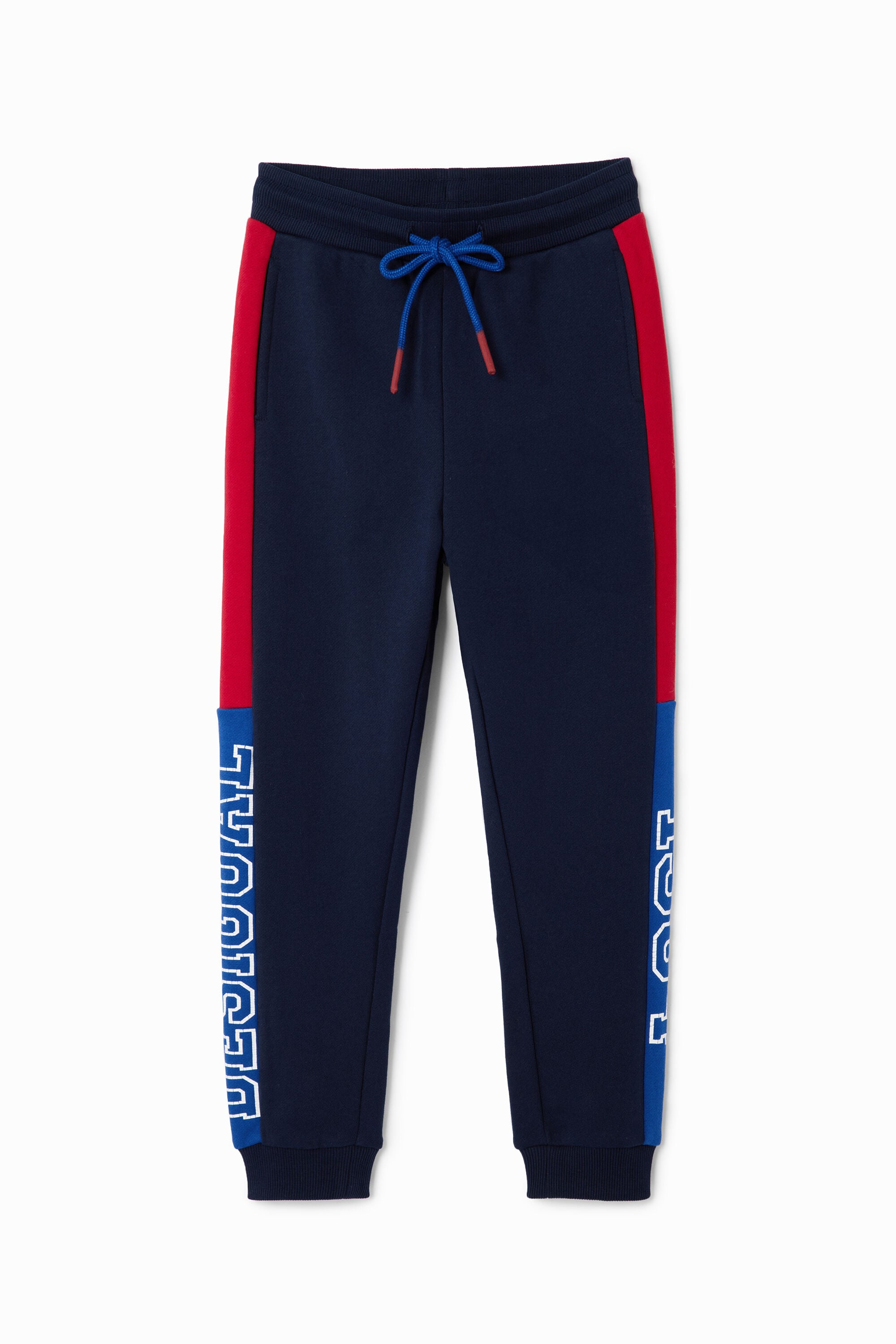 Desigual, Pantalón jogger baloncesto, Algodon, Azul, 9/10