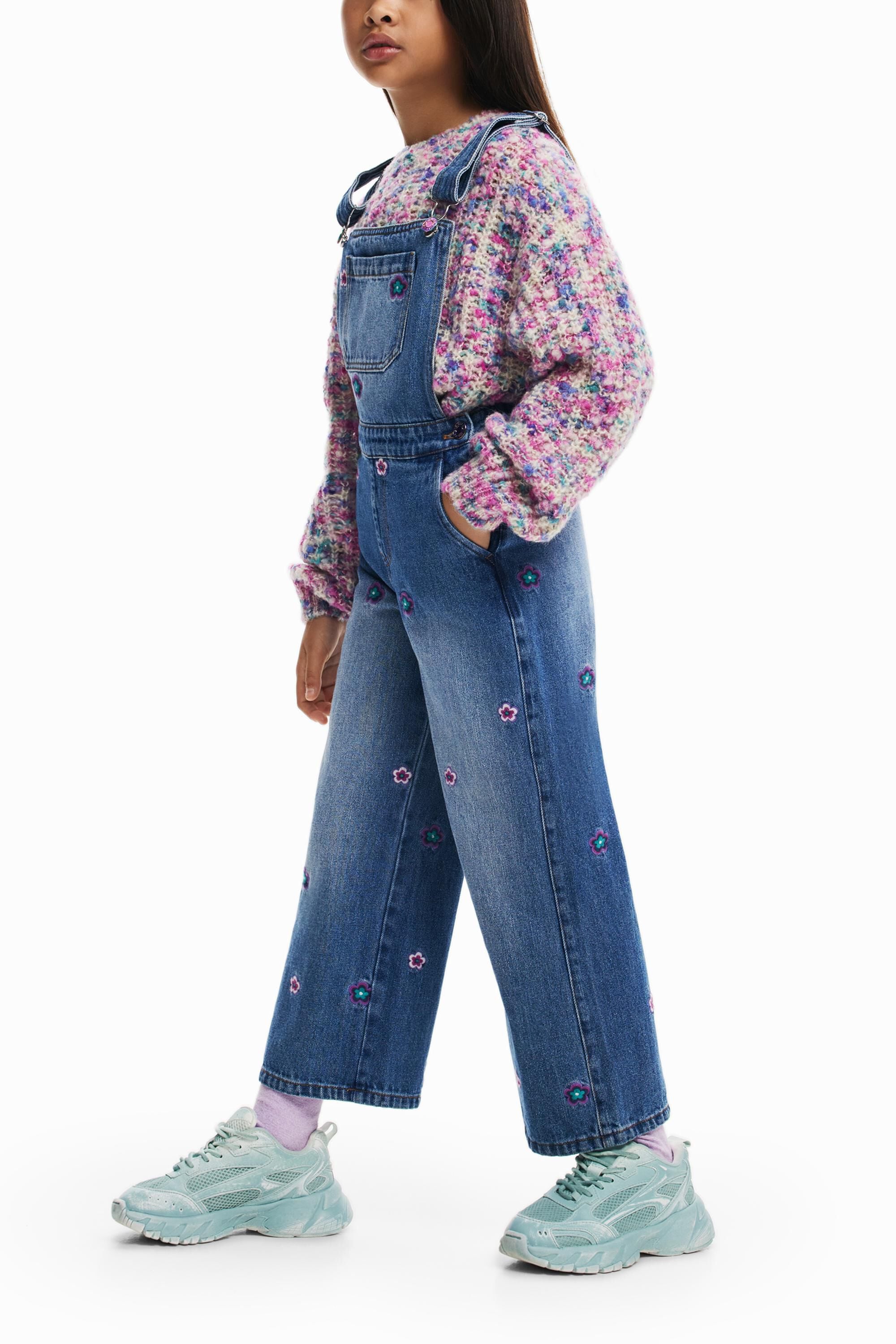 Desigual, Peto largo flores, Azul, 3/4