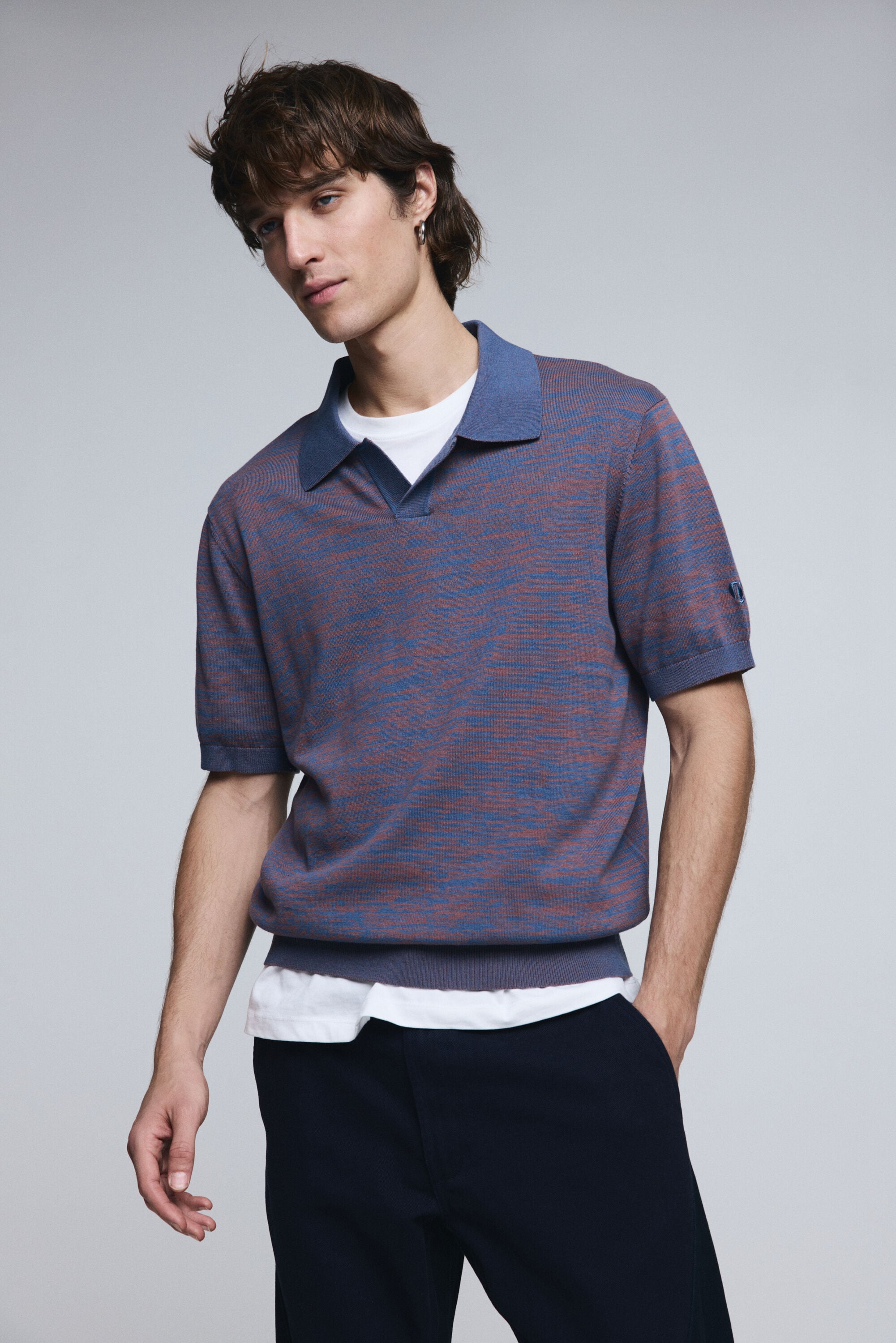 Desigual, Polo Jacquard, Hombre, Algodon, MarróN, XL