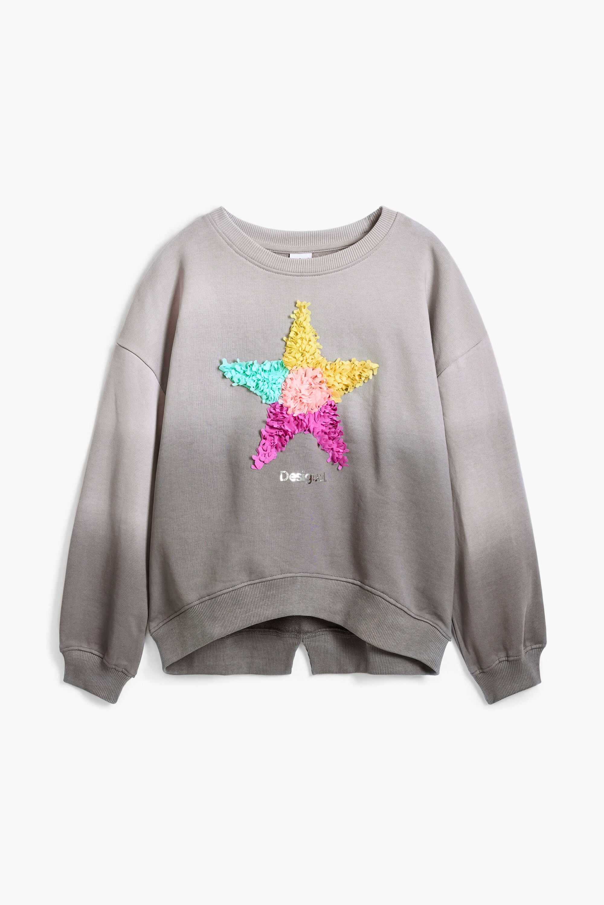 Desigual, Sudadera degradado estrella, Algodon, Negro, 3/4