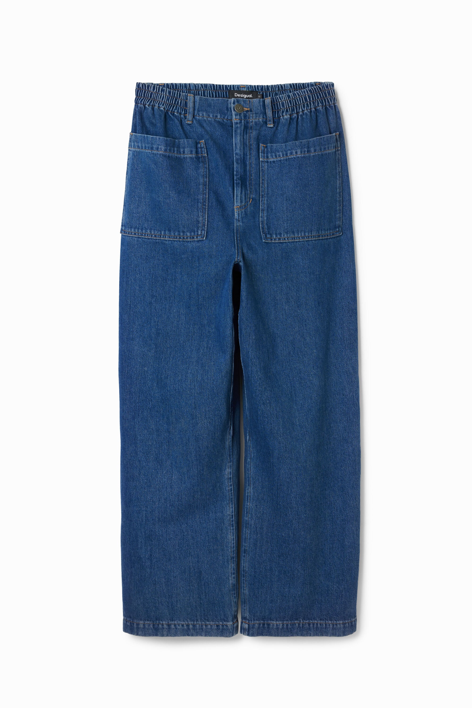 Desigual, Vaqueros largos bolsillos, Hombre, Algodon, Azul, XL