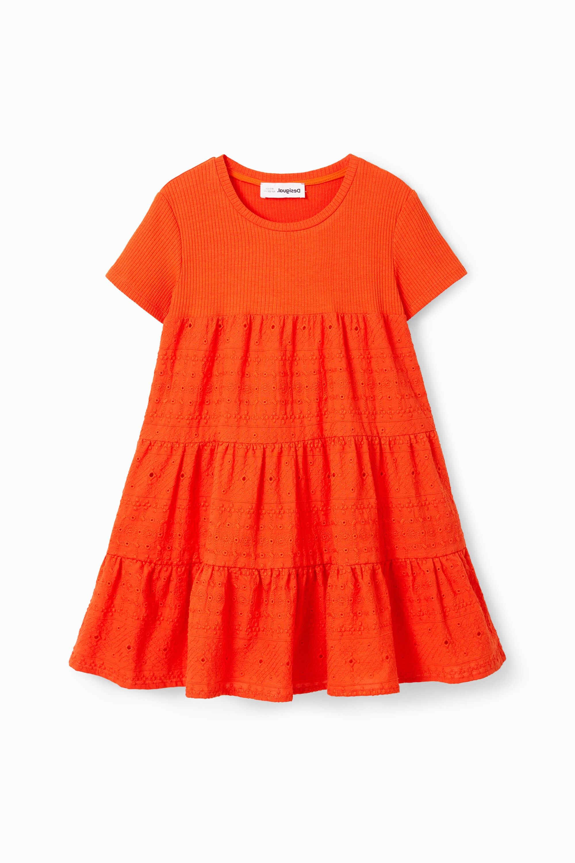 /desigual-vestido-combinado-bordado-suizo-naranja-5/6