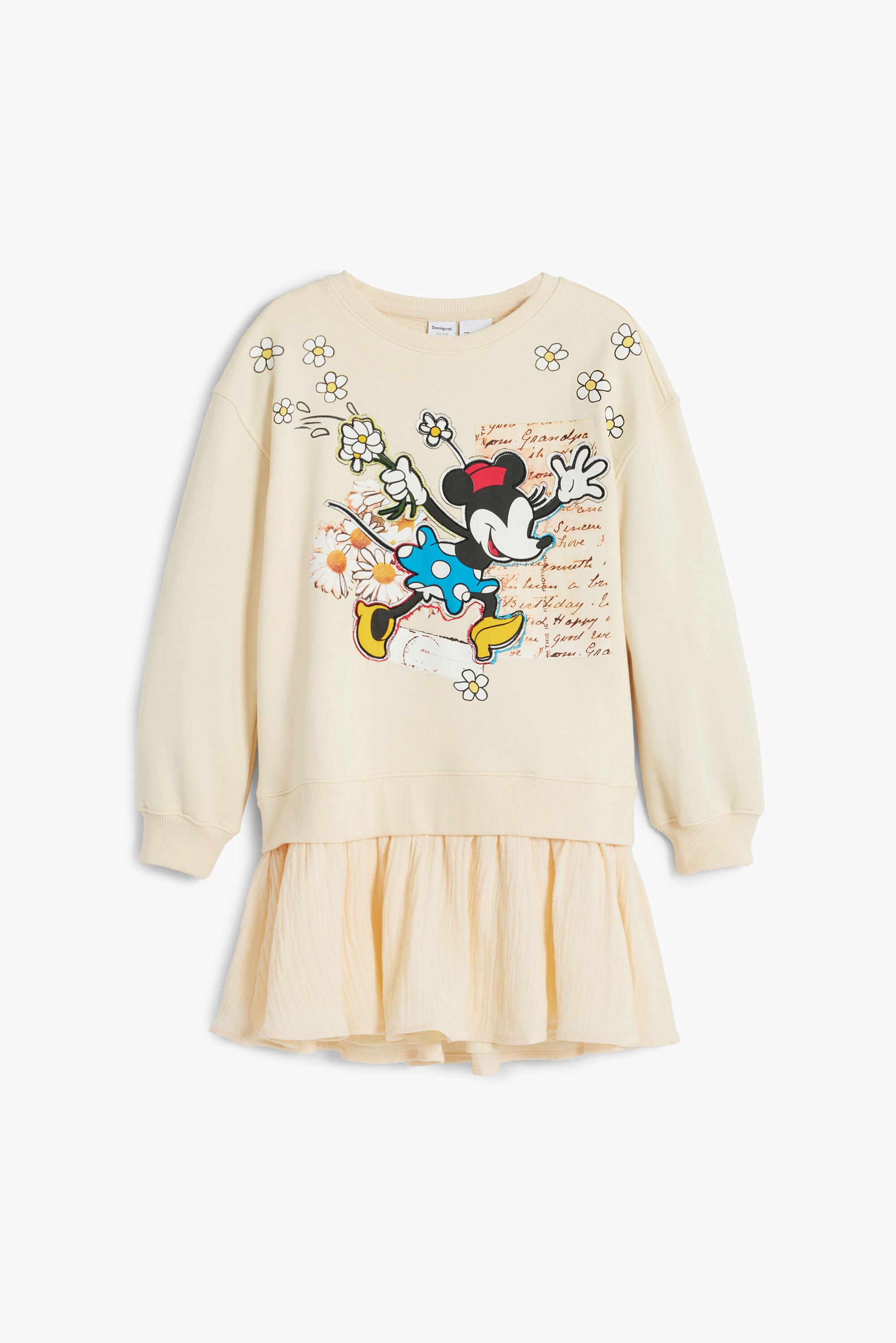 /desigual-vestido-combinado-minnie-mouse-poliester-blanco-7/8
