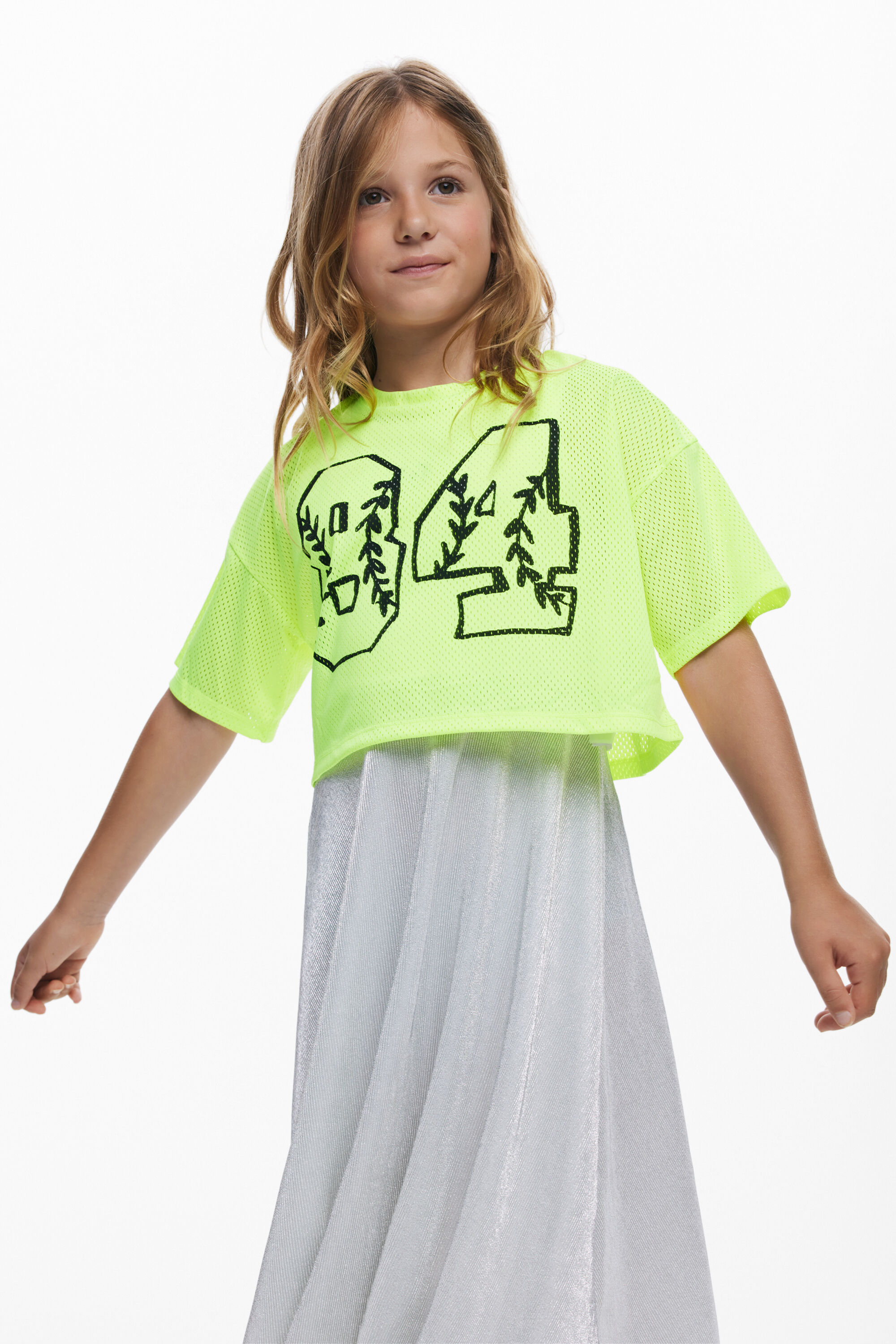 Desigual, Vestido doble capa rugby, NiñOs, Poliester, Negro, 3/4