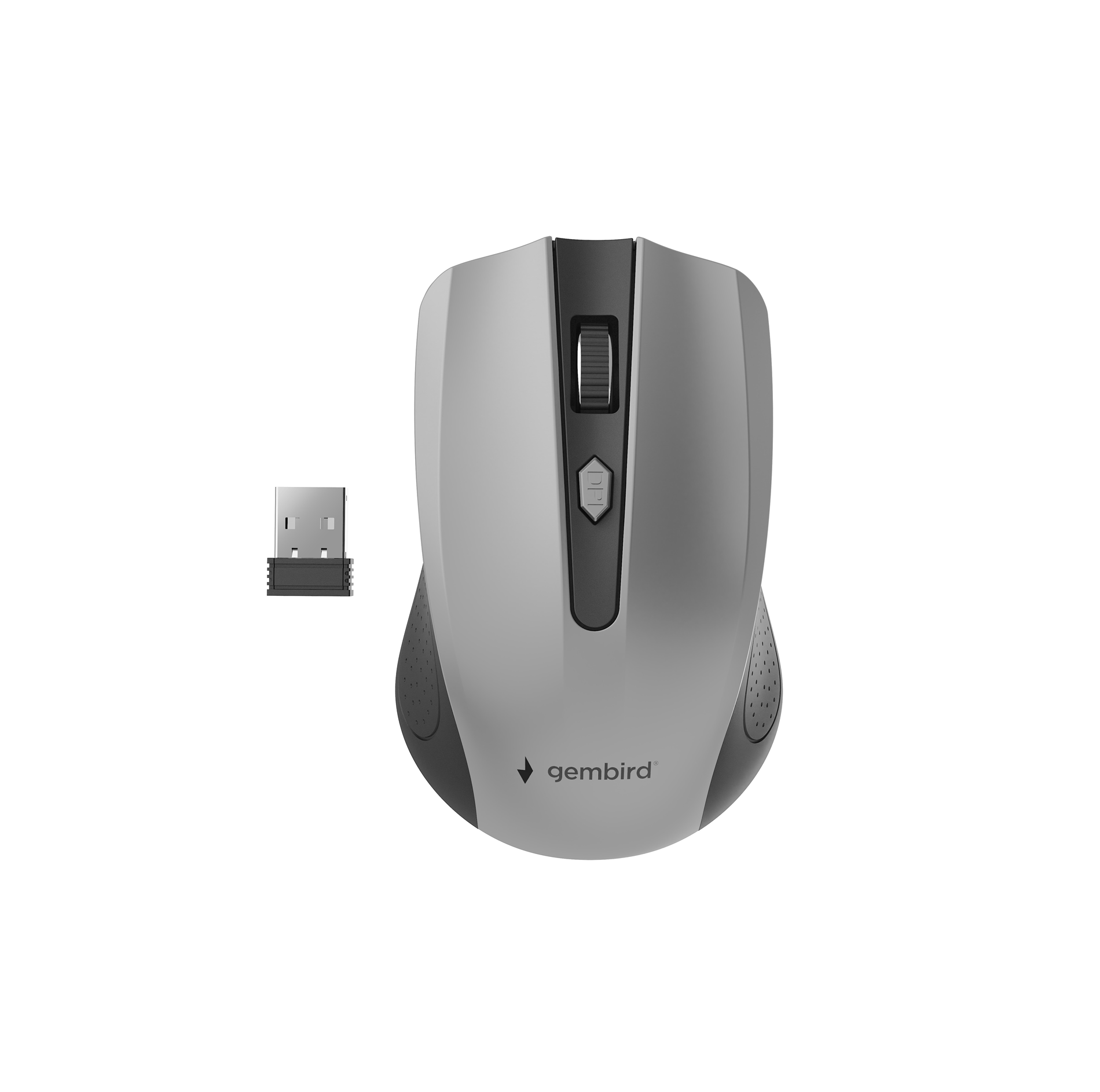 Gembird Ratón Óptico Inalámbr. 1600 DPI Negro/Gris