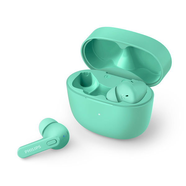 AURICULARES BLUETOOTH INTRAUDITIVOS PHILIPS TAT2206GR/00 GREEN IPX4 ESTUCHE DE CARGA